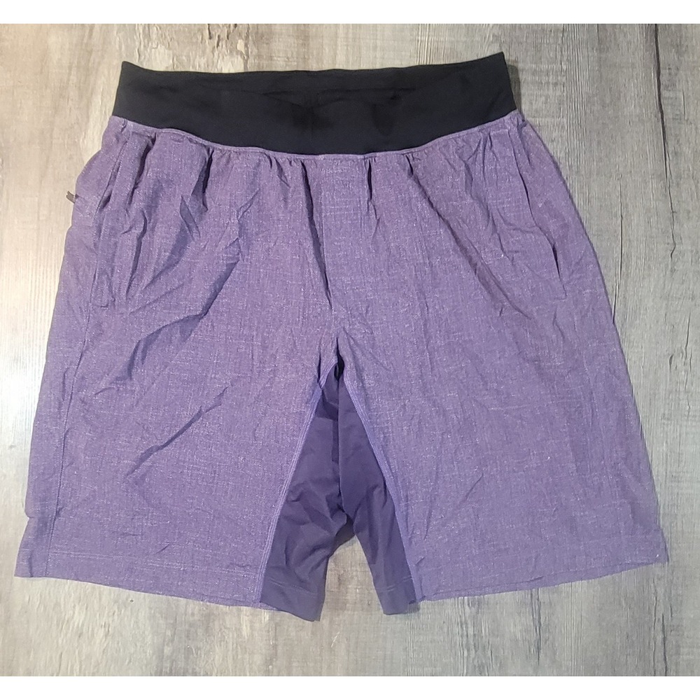 Lululemon The Linerless Mens Medium Purple Heathered Athletic Running Shorts